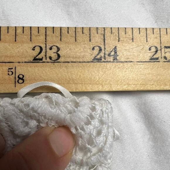 Coastal Blue White Lace Strapless Beach Swim Coverup Dress Size XL (16-18) - Picture 6 of 13